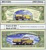 Image of 1957 Chevy Classic Car Novelty Currency Bill