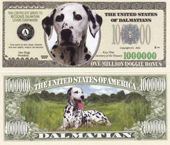 Dalmatian Dog Novelty Currency Bill