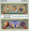 Image of Sea Shell Novelty Currency Bill