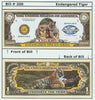 Image of Tiger Endangered Speices Series Novelty Currency Bill