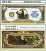 Image of Giant Panda Endangered Species Novelty Currency Bill