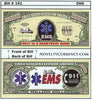 Image of EMS - Emergency Medical Services Novelty Currency Bill