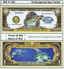 Image of Sea Turtle Endangered Novelty Currency Bill