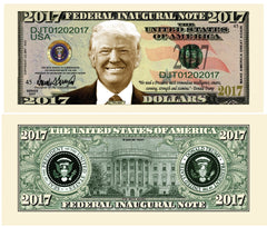Donald Trump Presidential Inauguration Novelty Currency Bill