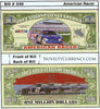 Image of American Racer (Stock Cars) Novelty Currency Bill
