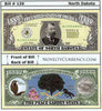 Image of North Dakota - The Peace Garden State - Commemorative Bill