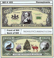 Pennsylvania - The Keystone State - Commemorative Novelty Bill