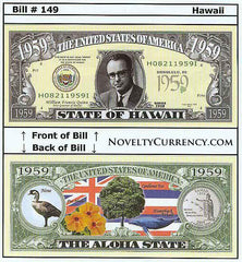 Hawaii - The Aloha State - Commemorative Novelty Currency Bill