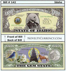 Idaho - The Gem State - Commemorative Novelty Currency Bill