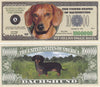 Image of Dachshund Dog Novelty Currency Bill