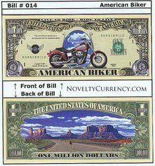 American Biker Novelty Currency Bill