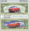 Image of 1965 Ford Mustang Classic Car Novelty Currency Bill
