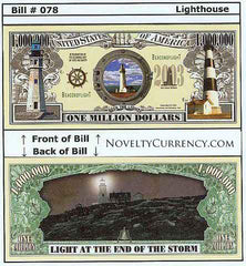 Lighthouse (Light at the End of the Storm) Novelty Currency Bill