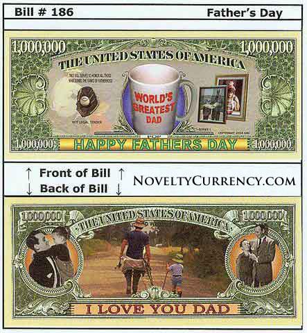 Father's Day Novelty Currency Bill
