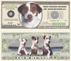 Jack Russell Terrier Dog Novelty Currency Bill