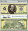 Image of $1,000 Funny Money Novelty Currency Bill