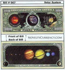 Solar System Novelty Currency Bill