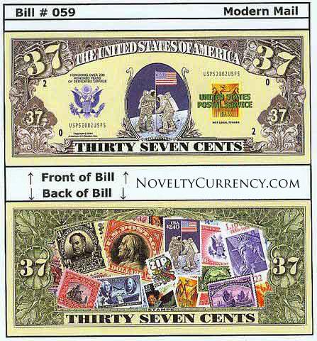 Modern Mail Novelty Currency Bill