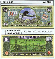 Air Mail Novelty Currency Bill
