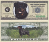 Image of Rottweiler Dog Novelty Currency Bill