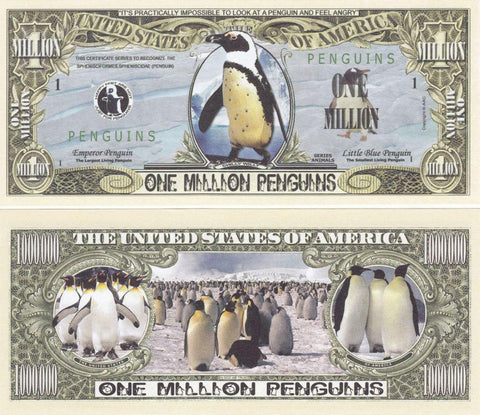 Penguin Novelty Currency Bill