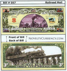 Railroad Mail Novelty Currency Bill