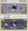 Image of Killer Whale (Orca) Novelty Currency Bill