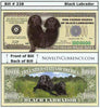 Image of Black Labrador Novelty Currency Bill