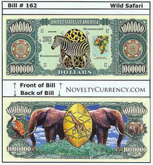 Wild Safari Novelty Currency Bill