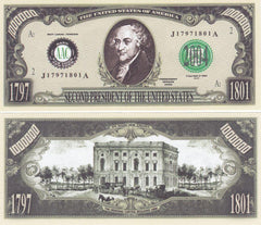 John Adams - 2nd President Novelty Currency Bill