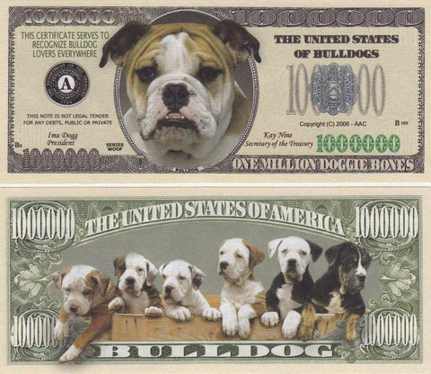 Bulldog Novelty Currency Bill