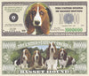 Image of Basset Hound Dog Novelty Currency Bill