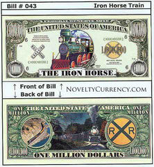 Iron Horse Train Novelty Currency Bill
