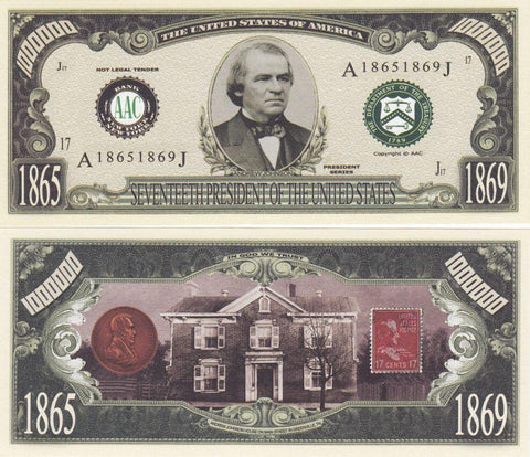 Andrew Johnson - 17th President Of The United States Bill
