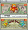 Image of Teddy Bear Novelty Currency Bill
