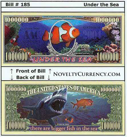 Under the Sea Novlty Currency Bill