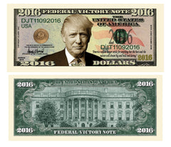 Donald Trump Presidential Victory Novelty Currency Bill