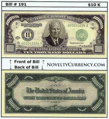 $10,000 Eisenhower Novelty Currency Bill