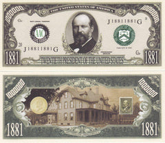 James Garfield - 20th President Of The United States Bill