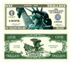 Image of One Trillion Dollar Funny Money Novelty Currency Bill
