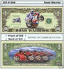 Image of Road Warrior (Racing Bikes) Novelty Currency Bill
