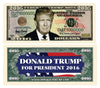 Image of Donald Trump Presidential Candidate Novelty Currency Bill