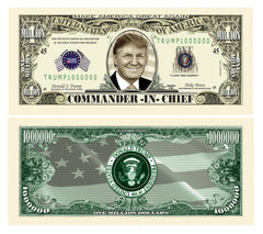 Donald Trump Commander-In-Chief Novelty Currency Bill