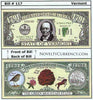 Image of Vermont - The Green Mountain State - Commemorative Novelty Bill