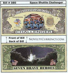 Shuttle Challenger Novelty Currency Bill